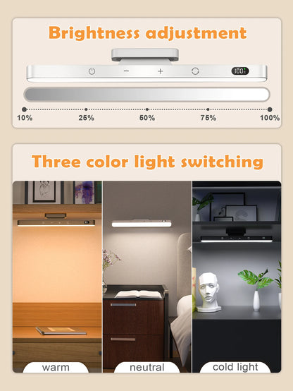 WILLED Touch Table Lamp - Rechargeable Magnetic Desk Light with 2500mAh Battery