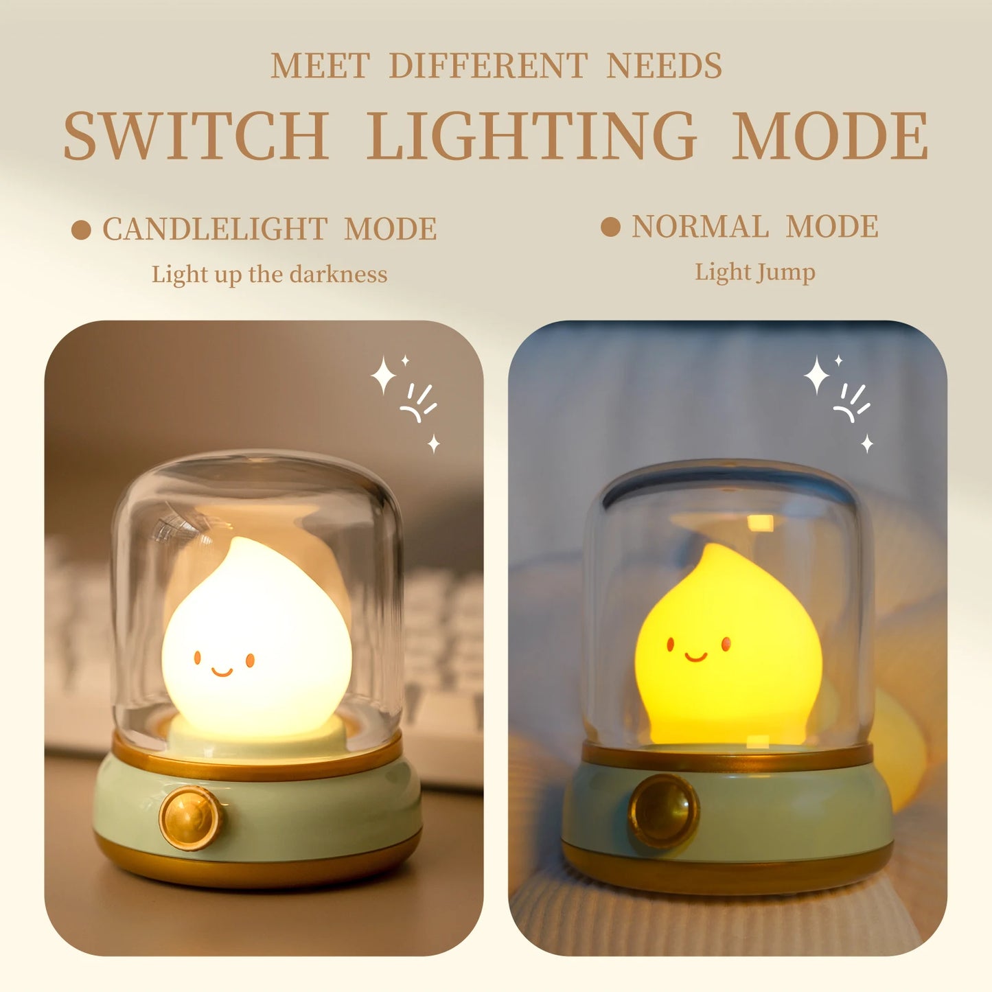 Mini USB Rechargeable Cartoon LED Desk Lamp