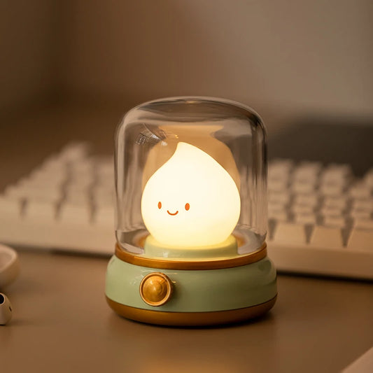 Mini USB Rechargeable Cartoon LED Desk Lamp